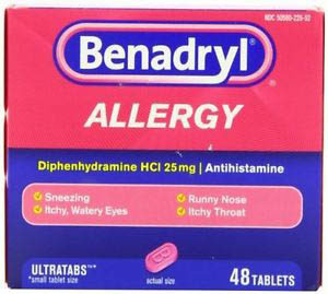 Benadryl (Diphenhydramine) - medicatie voor honden 