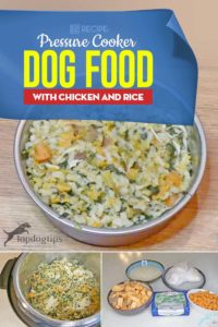 Mijn favoriete snelkookpan hondenvoer met kip en rijst recept