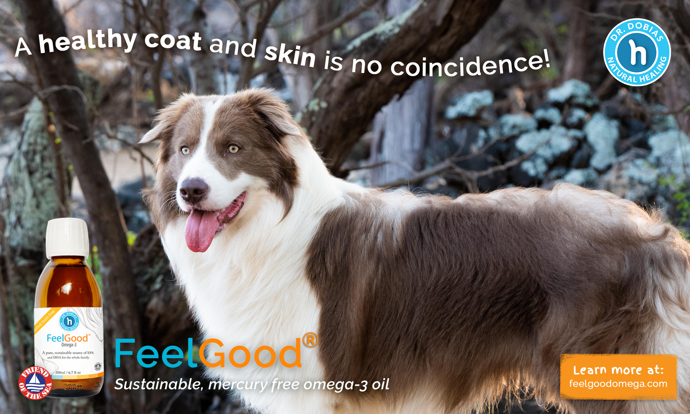 FeelGood Omega duurzaam toxinevrij inktvisoliesupplement voor honden