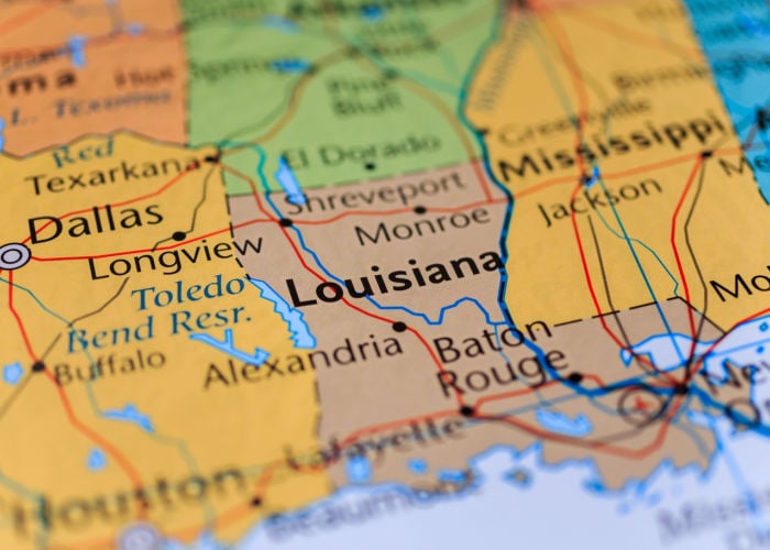 Louisiana Kaart