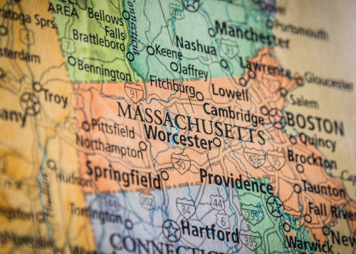 Massachusetts Kaart