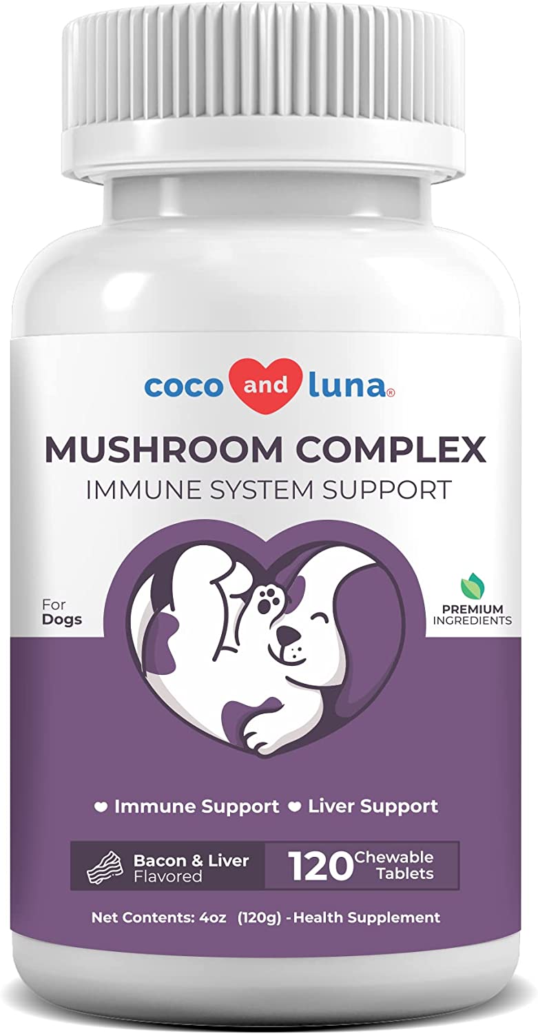 5. Coco en Luna Mushroom Complex Supplement voor honden