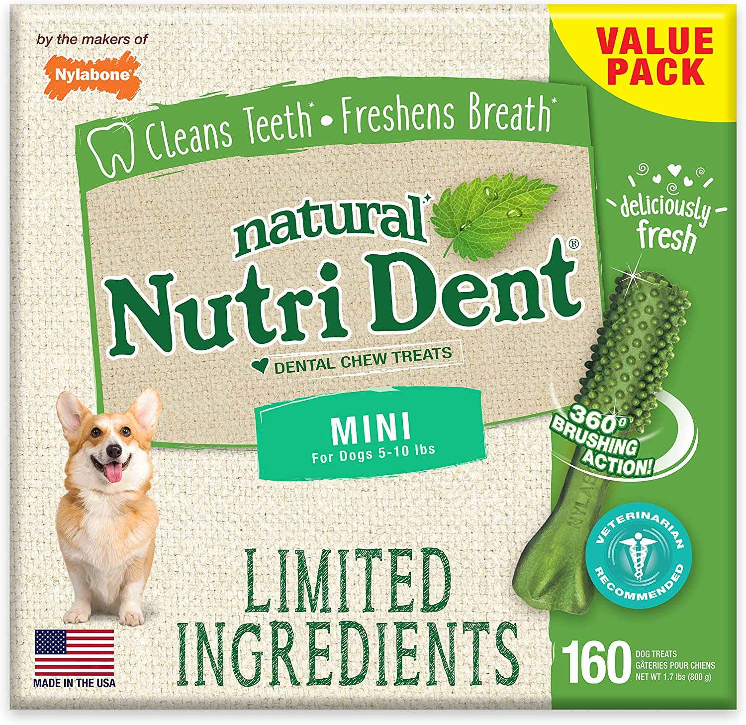 6. Nylabone Nutri Dent Natuurlijke Dental Chews