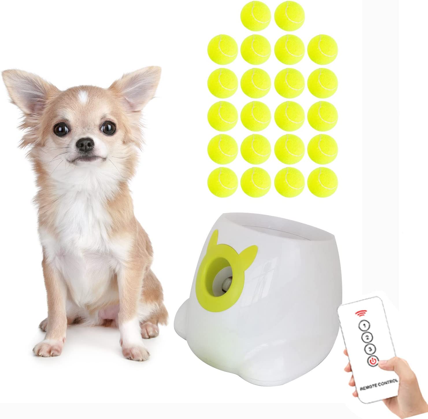 BESTHLS Automatische Dog Ball Launcher met afstandsbediening