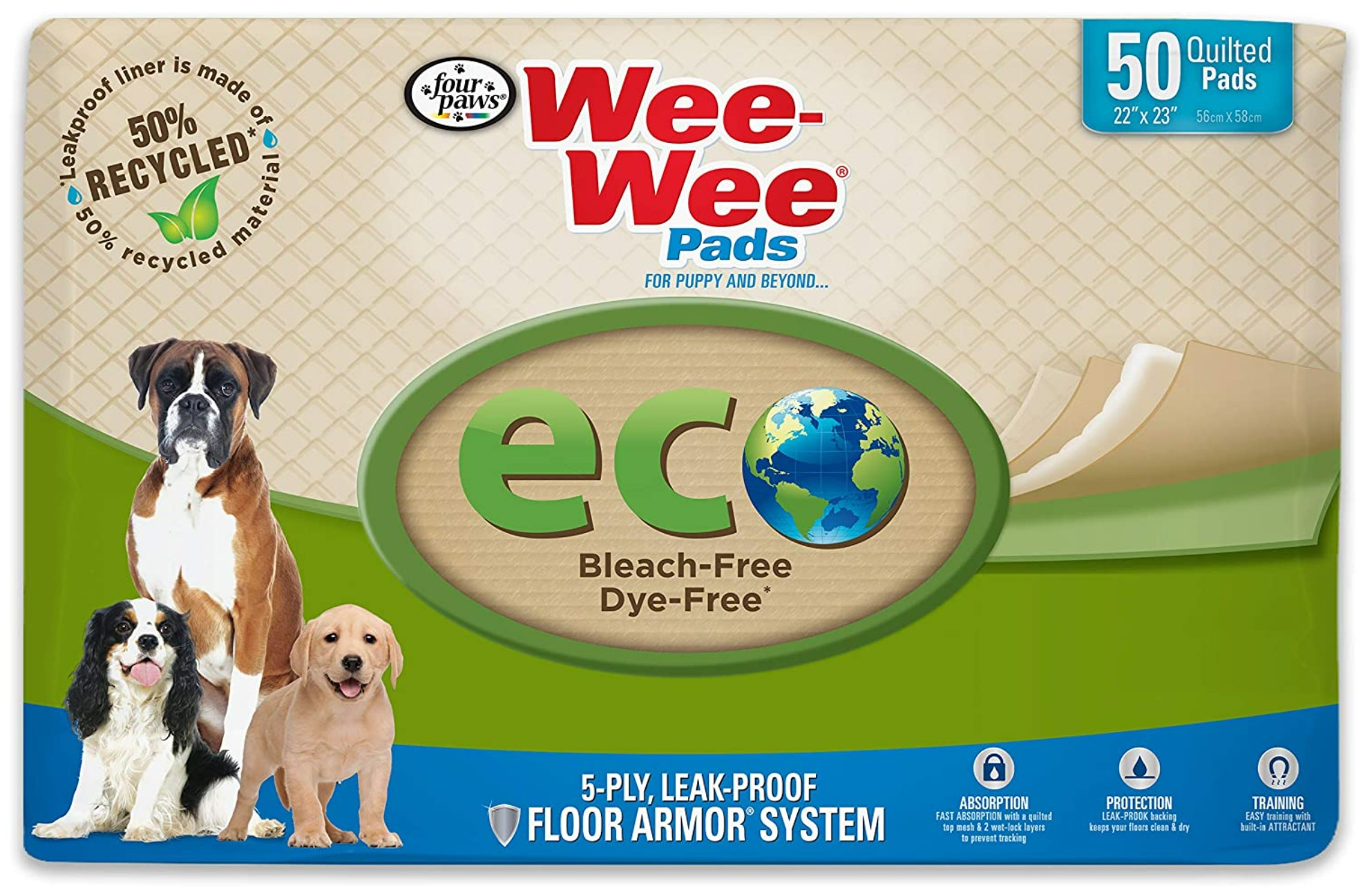 Four Paws Wee-Wee Pee Pads voor honden en puppy's