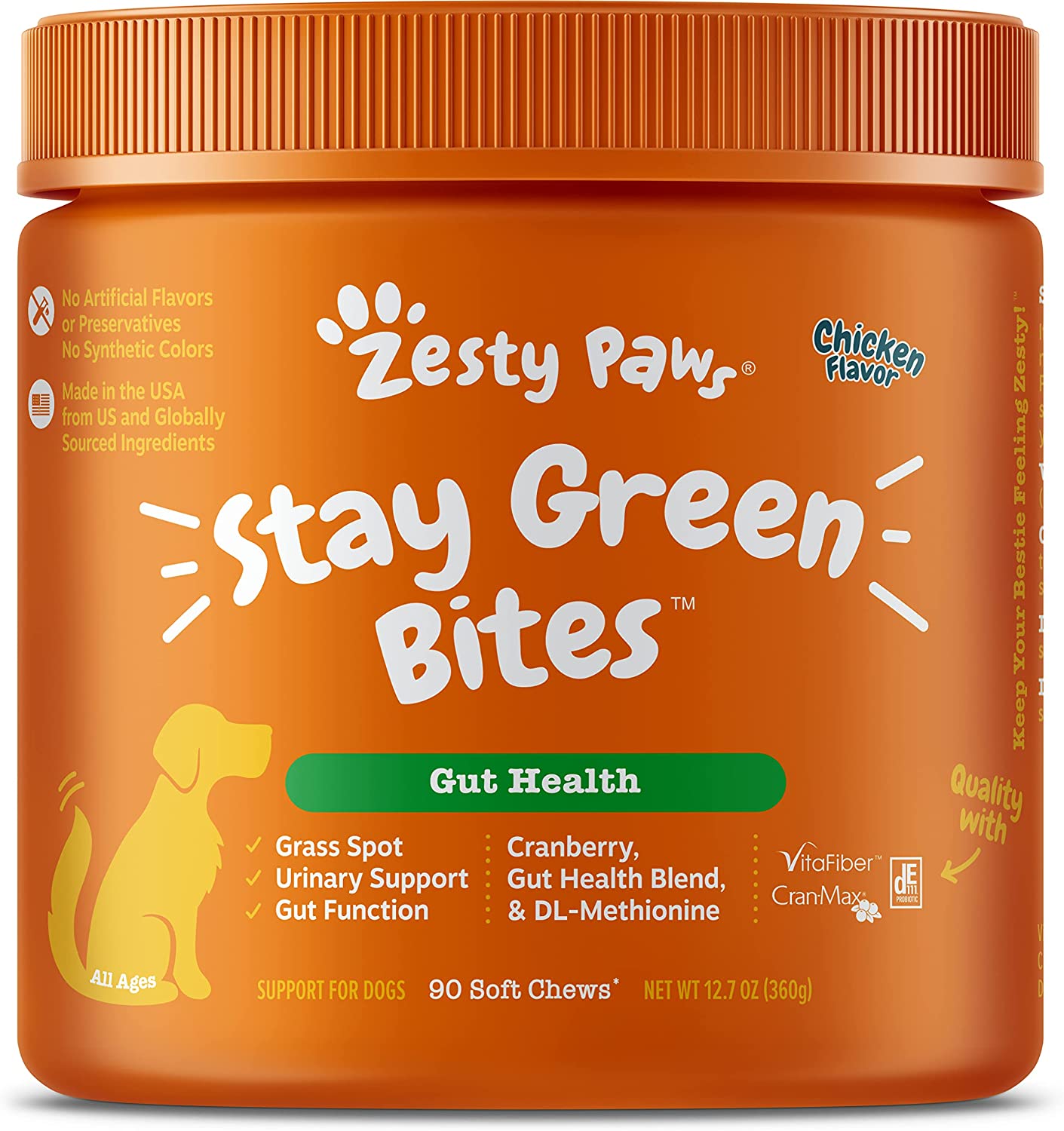 1. Zesty Paws Stay Green Bites voor honden