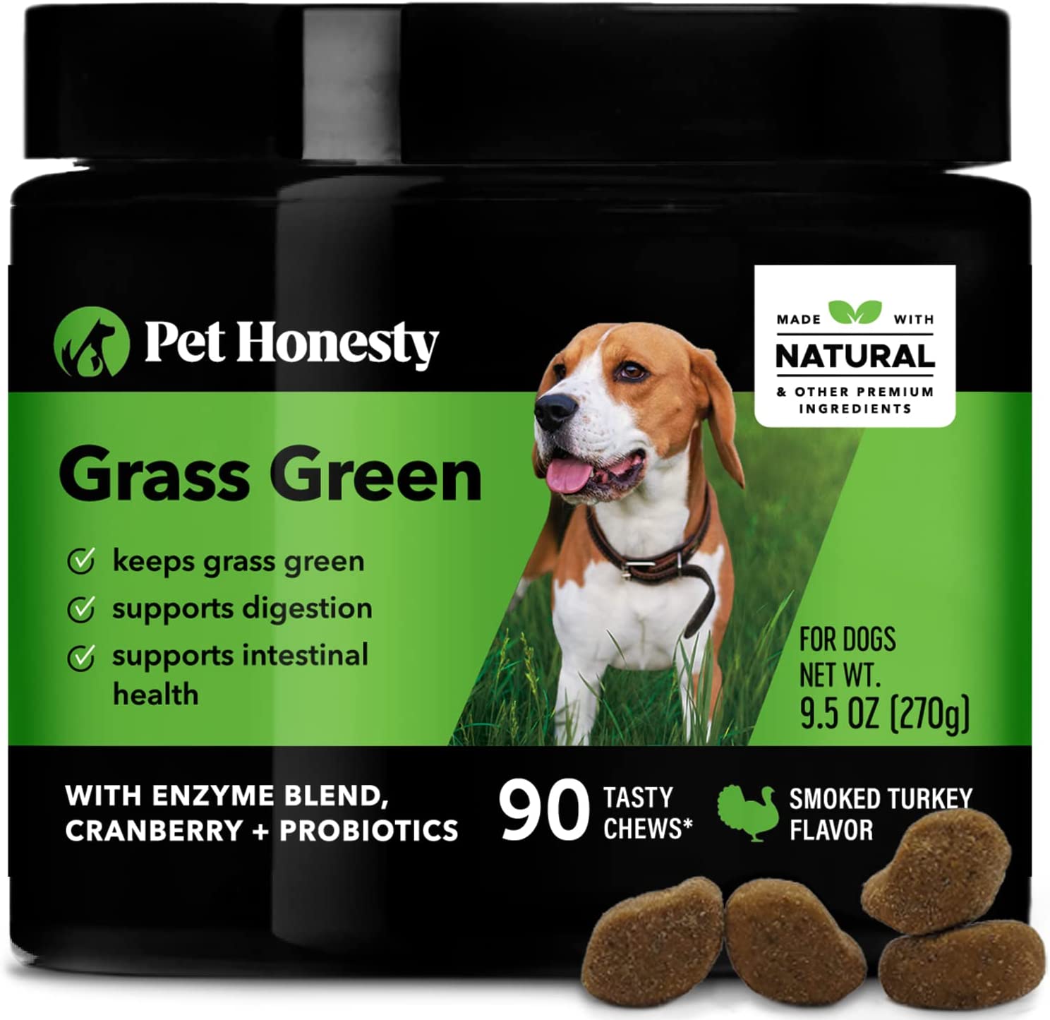 3. PetHonesty Grass Green Burn Spot Chews voor honden