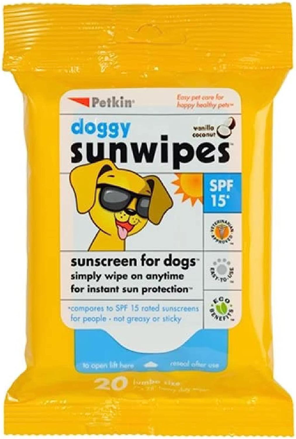 8. Petkin Dog Sunscreen Sunwipes