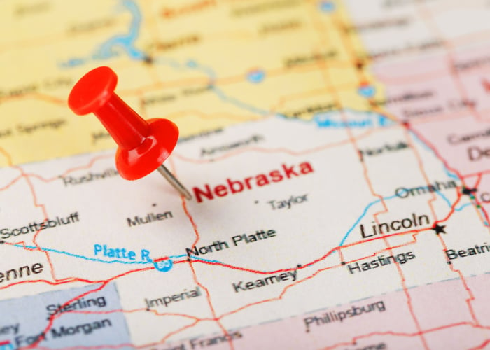 Nebraska Dierenwinkels: Nebraska Kaart