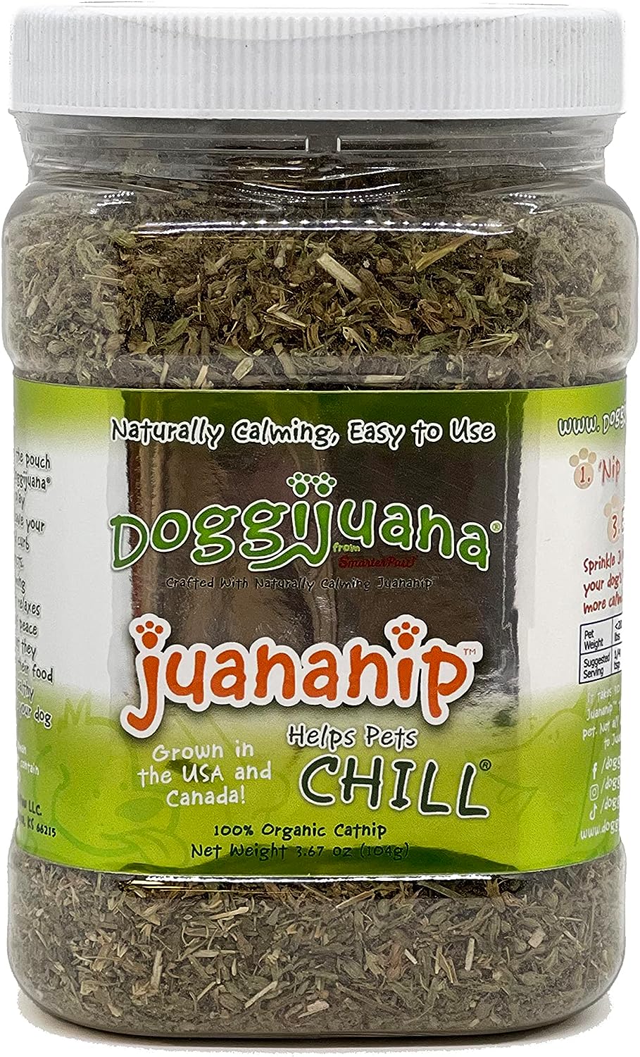 Doggijuana Juananip™ Premium Biologische Gemalen Kattenkruid voor Honden