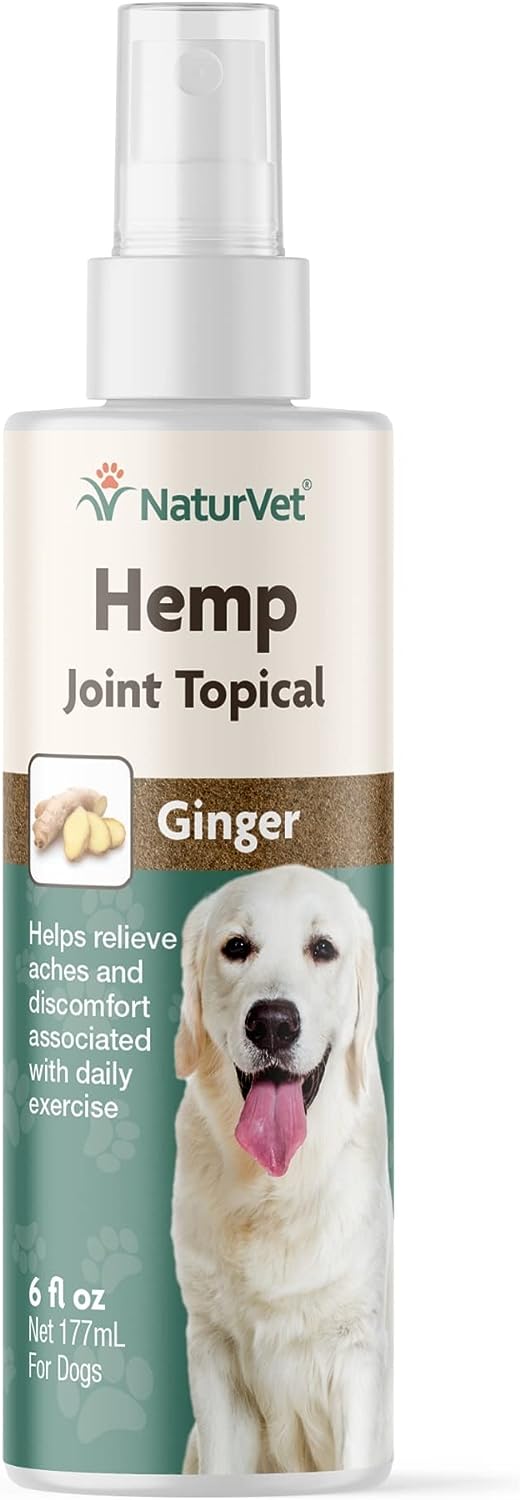 NaturVet Hennep Joint Topische Spray met Gember voor Honden