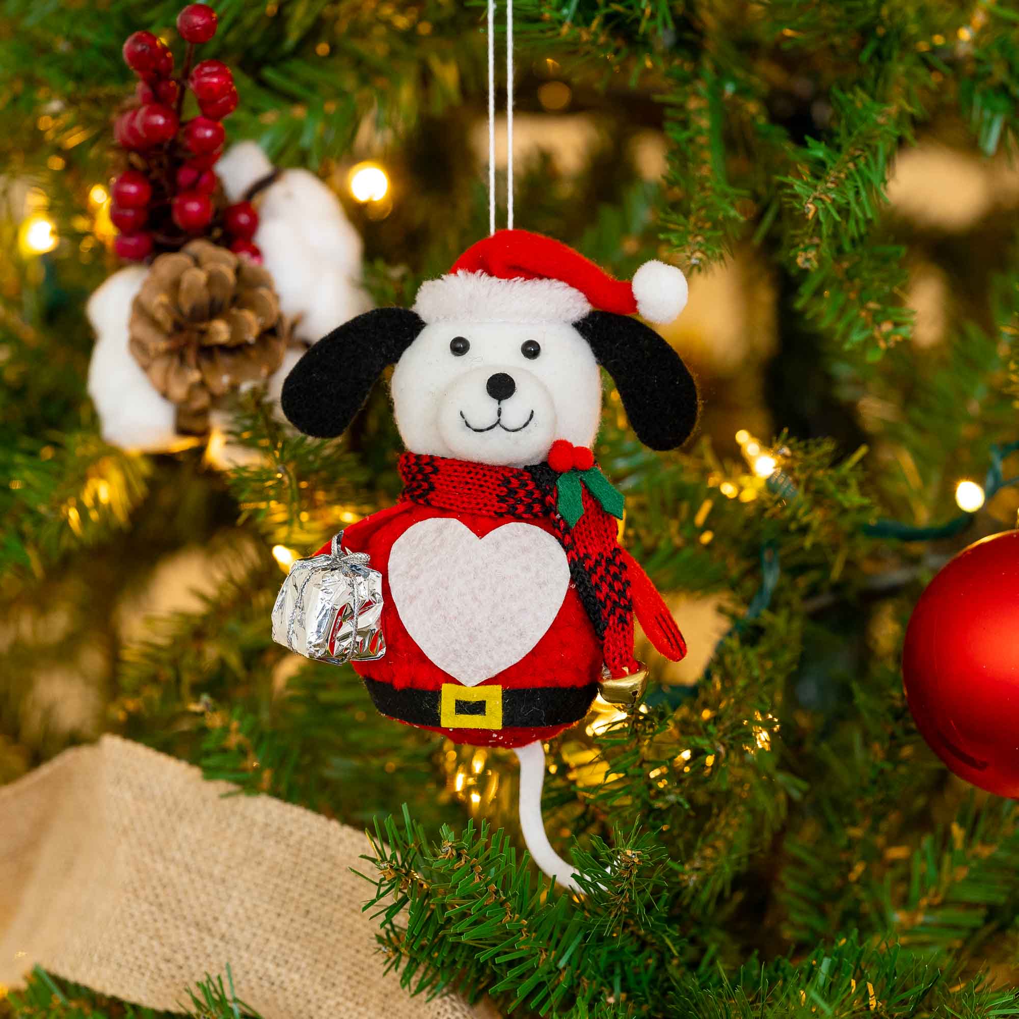 Kringle de Redding Pup Kerst Hond Ornament