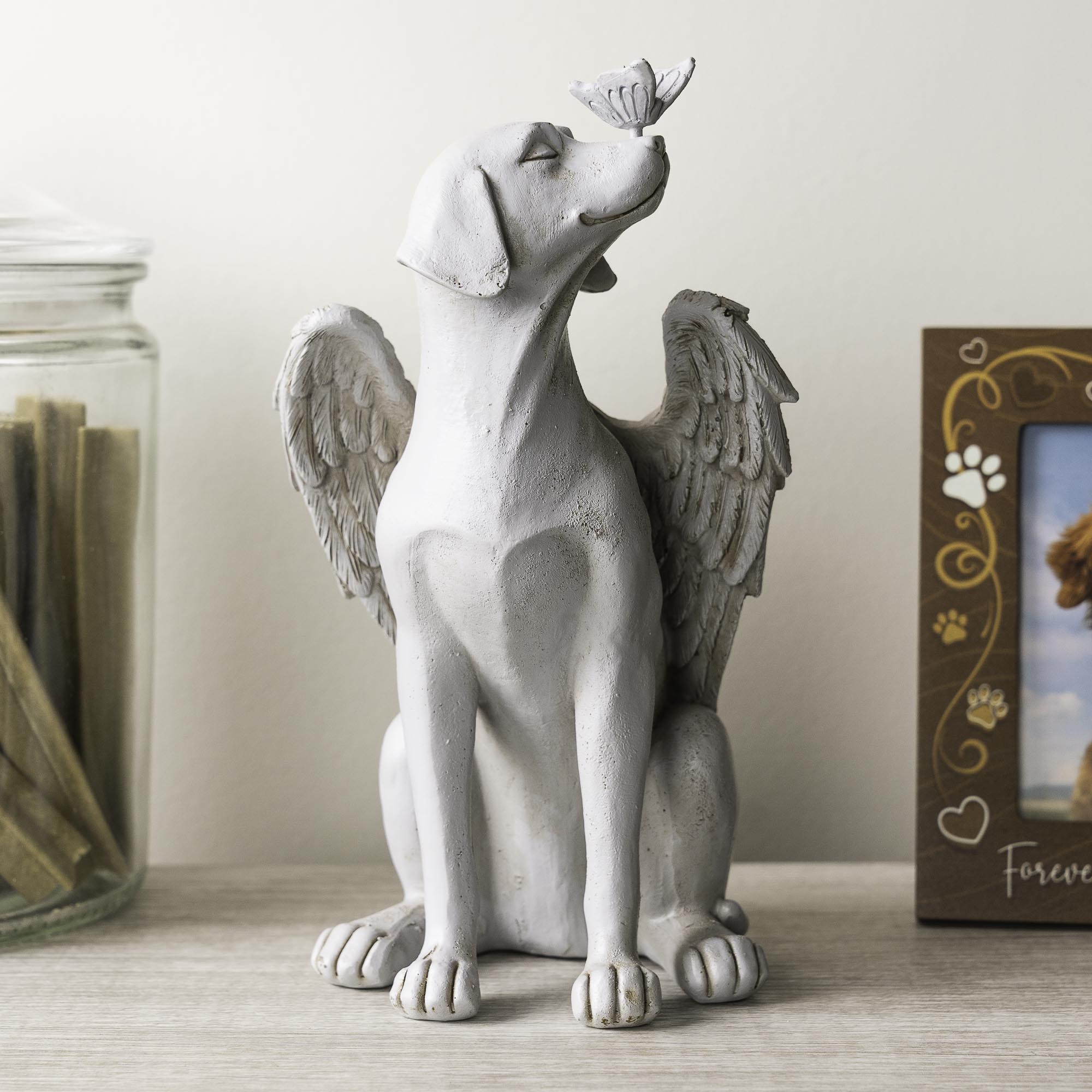 iHeartDogs Dog Memorial Angel met vlinderbeeldje