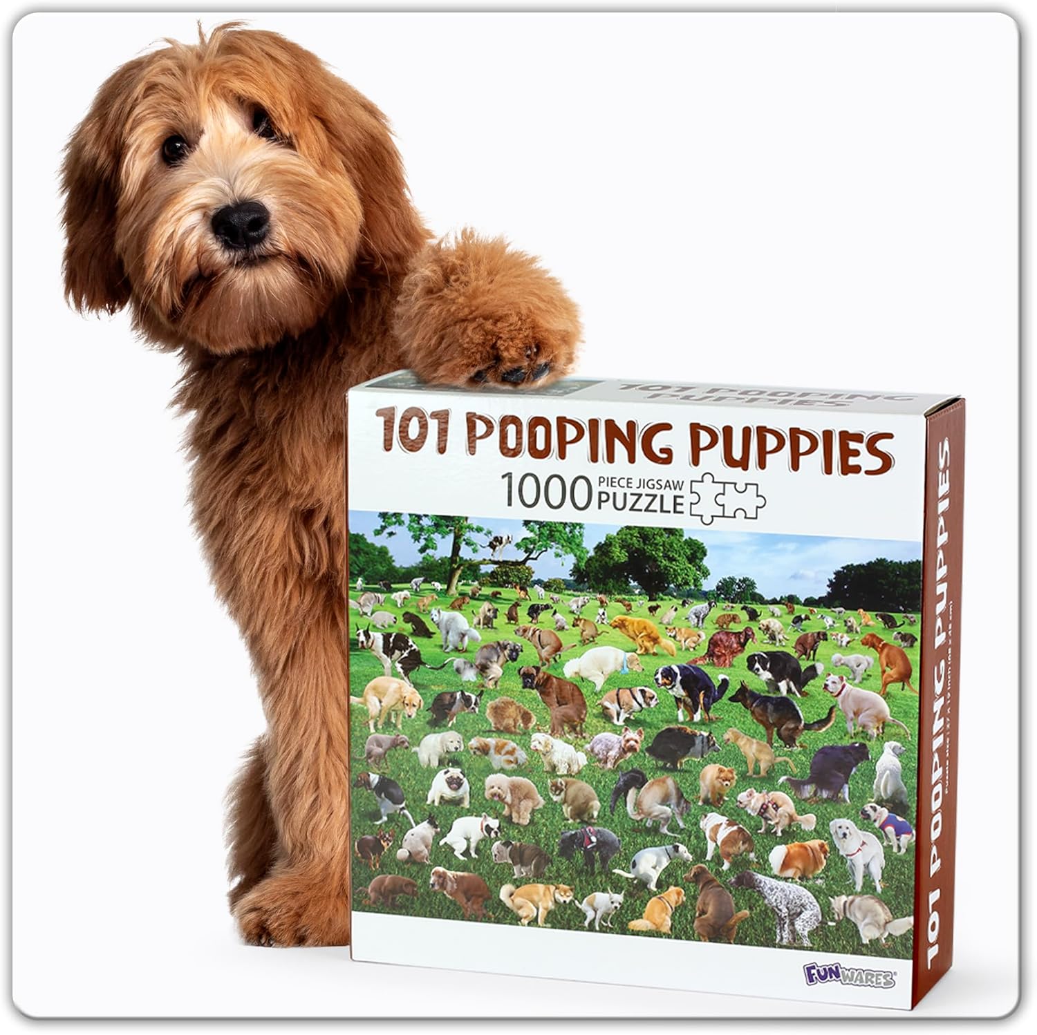 101 poepende puppy's Puzzel van 1000 stukjes