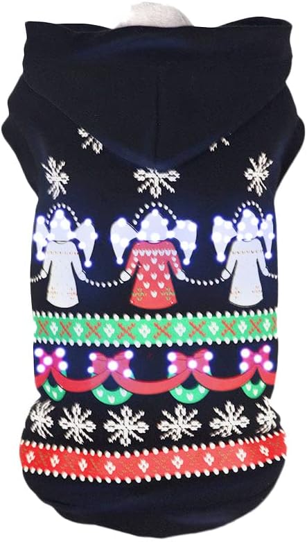 Pet Life LED Verlichting Holiday Hooded Sweater
