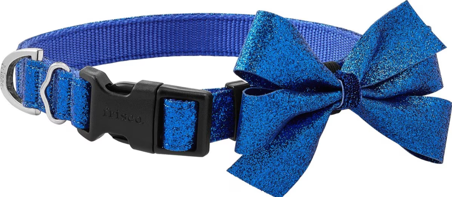 Frisco Glitter Hondenhalsband met Verwijderbare Glitter Strik ($ 4.80)