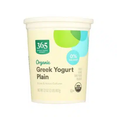 365 door Whole Foods Market Biologische Griekse vetvrije producten.