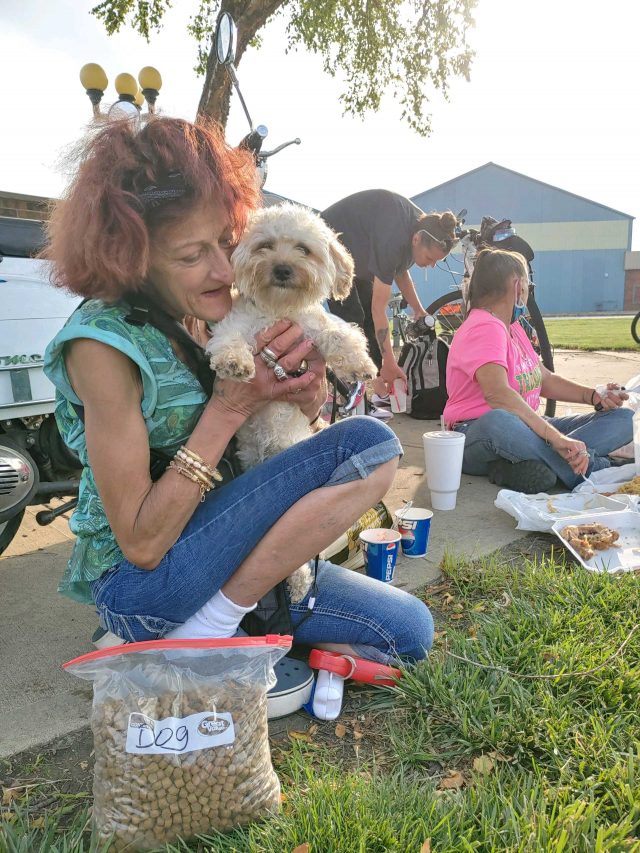 Dakloze hond krijgt voedseldonatie