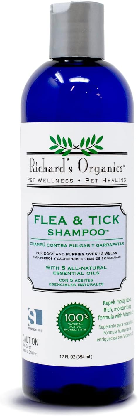 Richard's Organics vlooien- en tekenshampoo voor honden