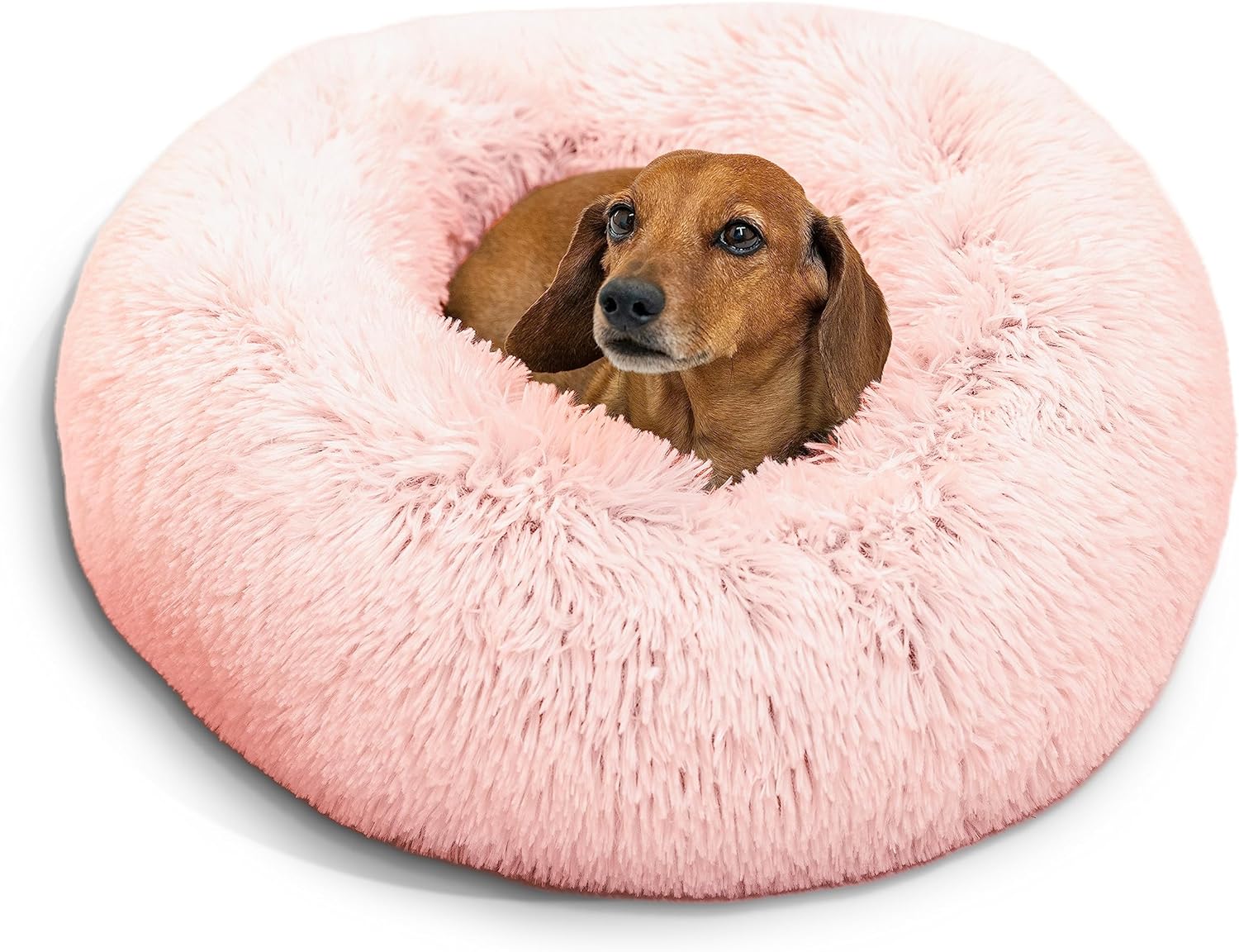 Best Friends by Sheri The Original Calming Donut Hondenmand (Candy Pink)