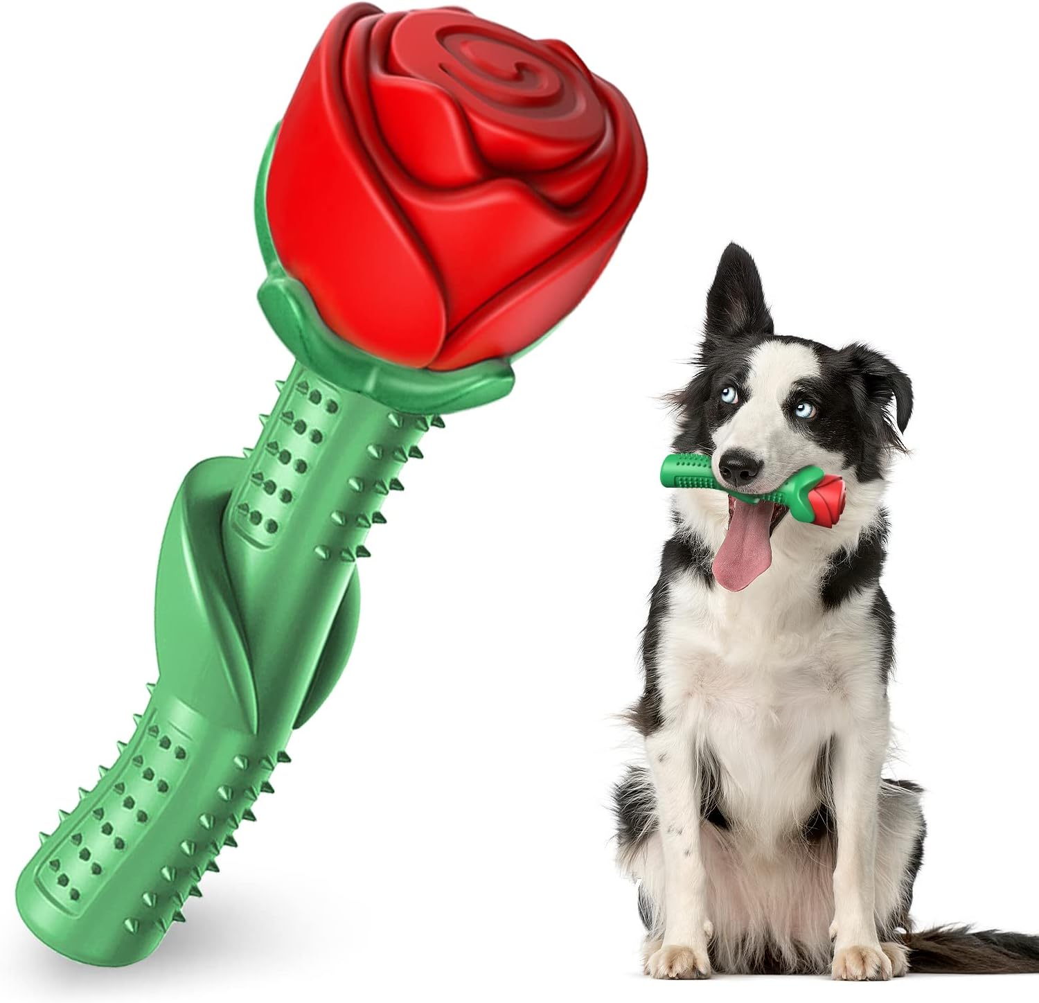 Ucho Dog kauwspeeltjes voor agressieve kauwers, Rose Hondenspeelgoed