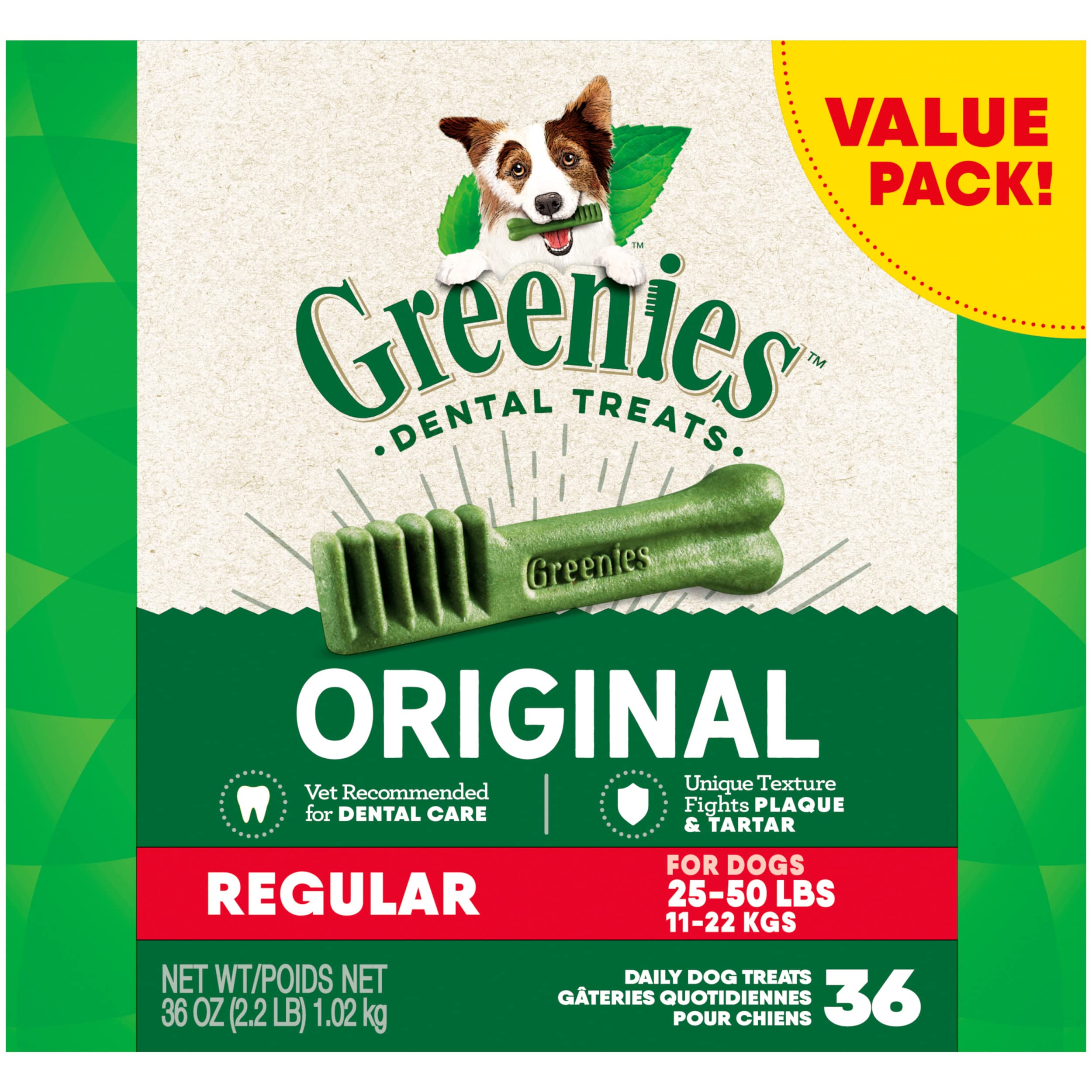 Greenies Original Natuurlijke Hond Tandverzorging Kauwsnacks