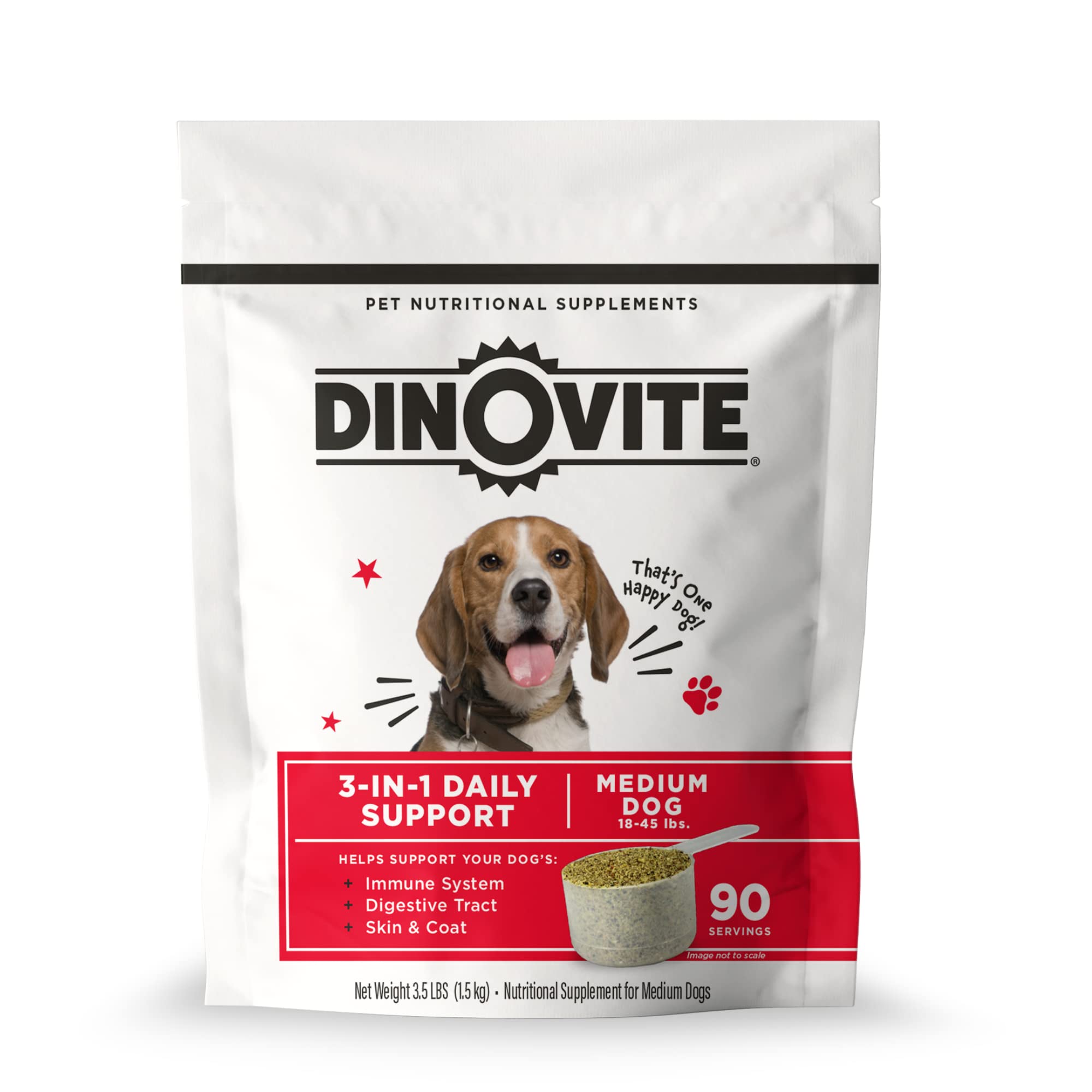 Dinovite hondenprobiotica voor middelgrote honden