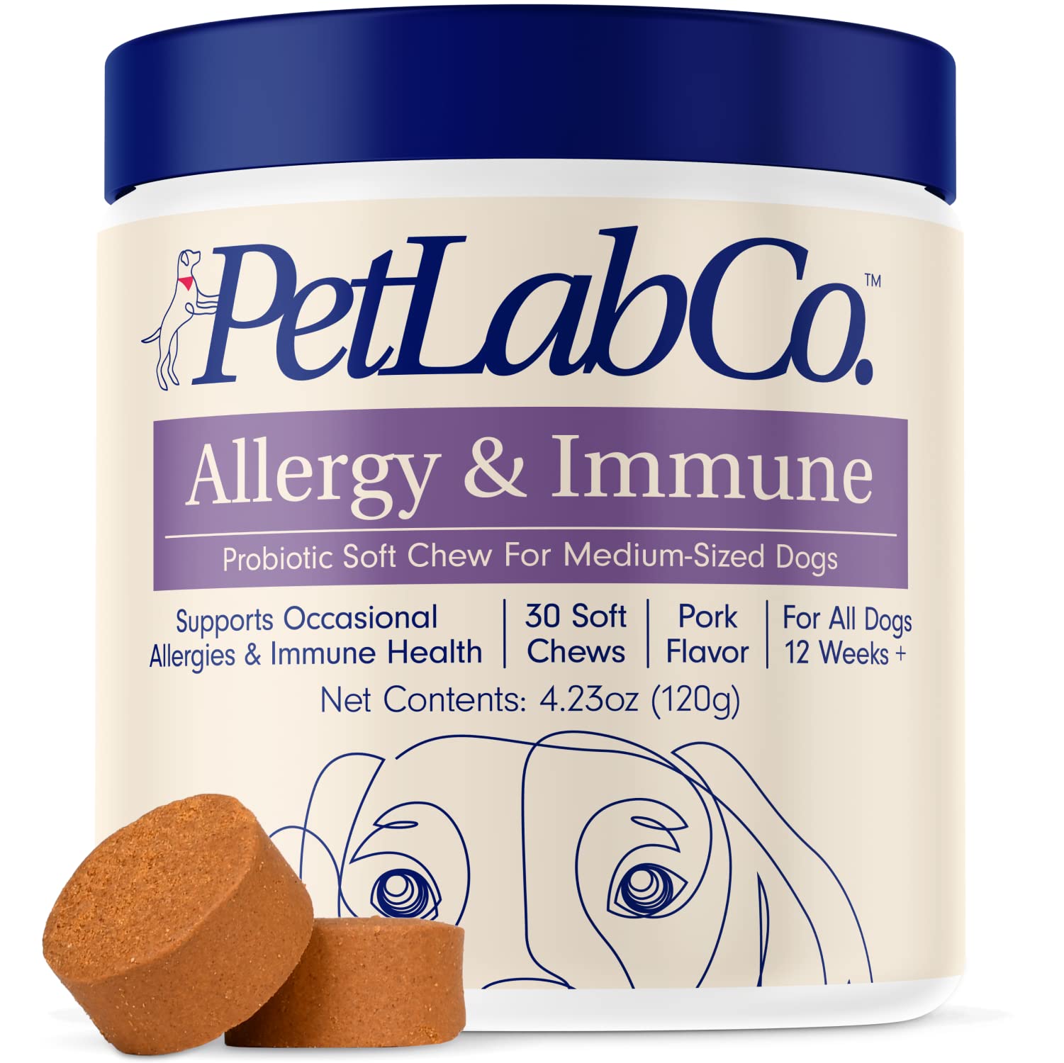 PetLab Co. Allergie en immuunsysteem dagelijkse probiotica voor honden