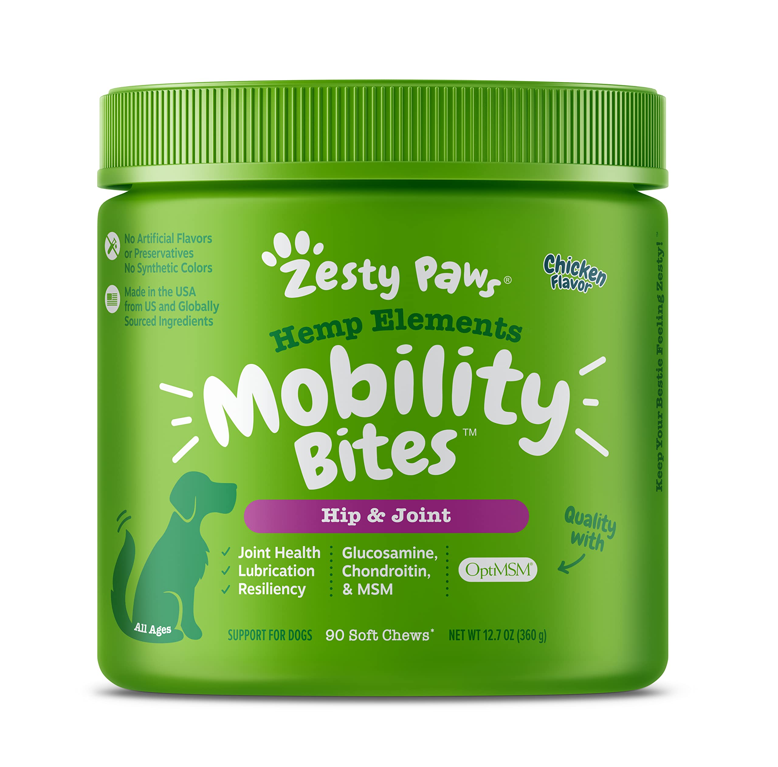 Zesty Paws Mobility Bites Hond Gewrichtssupplement