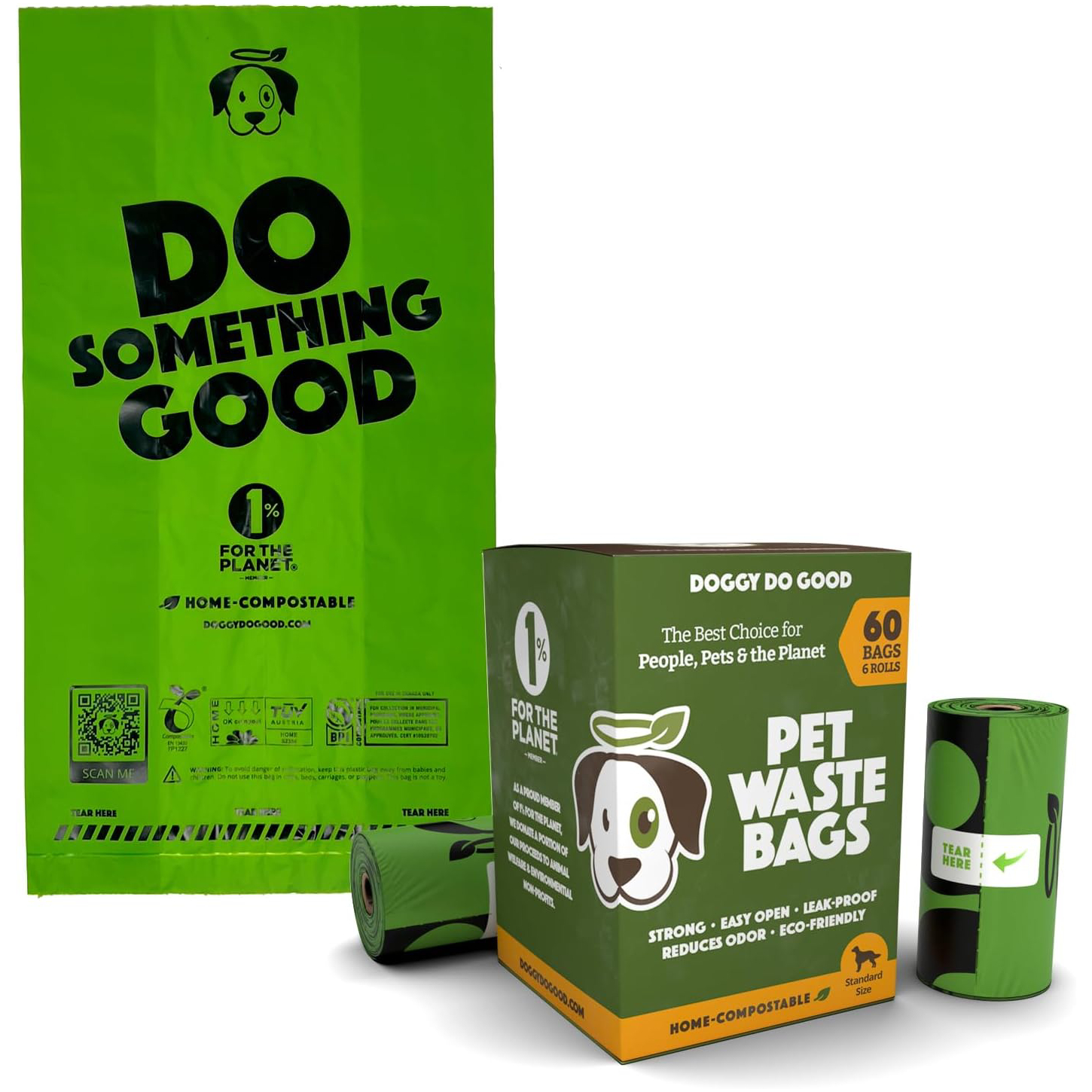 Doggy Do Good gecertificeerde Home Composteerbare Premium Hondenpoepzakjes